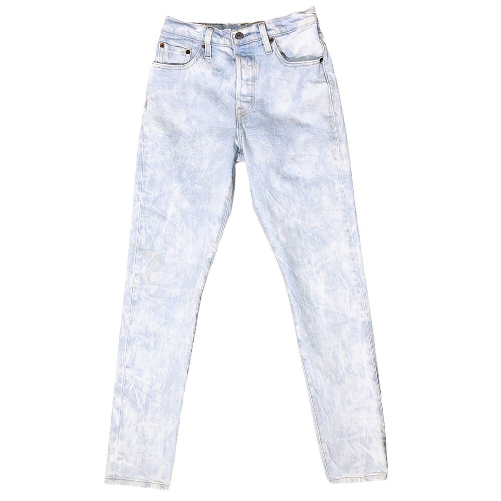 Levi's 501 Button Fly Light Wash Skinny Jeans 25X30